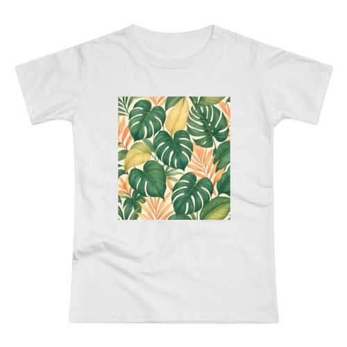 Tropical Leaf Fusion - Single Jersey Women's T-shirt