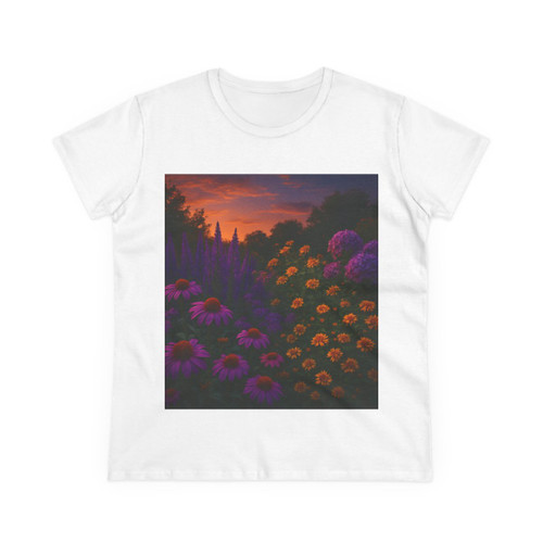 Ethereal Twilight Garden - Women's Midweight Cotton Tee