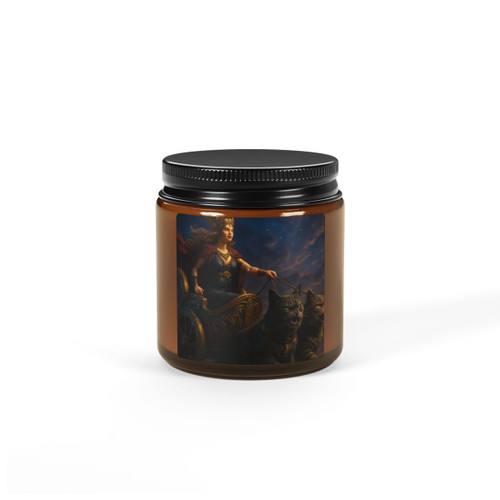 Freyja's Chariot - Scented Soy Candle (Multi-Size, Amber Jar)