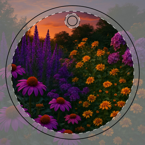 Ethereal Twilight Garden - Ceramic Ornament, 2-Side Print