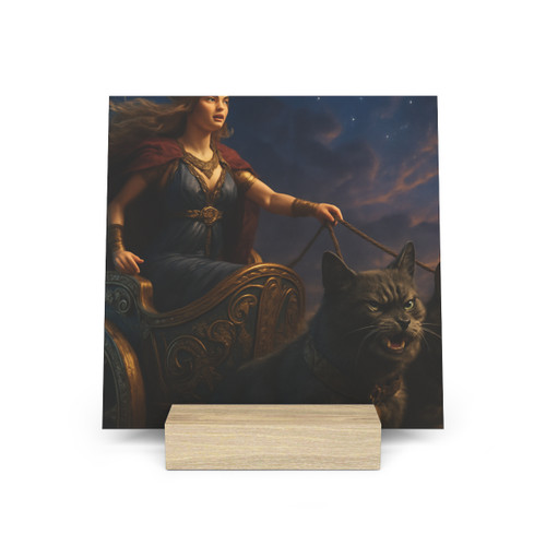 Freyja's Chariot - Gallery Board with Stand