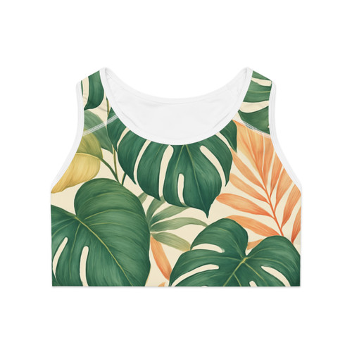 Tropical Leaf Fusion - Sports Bra (AOP)