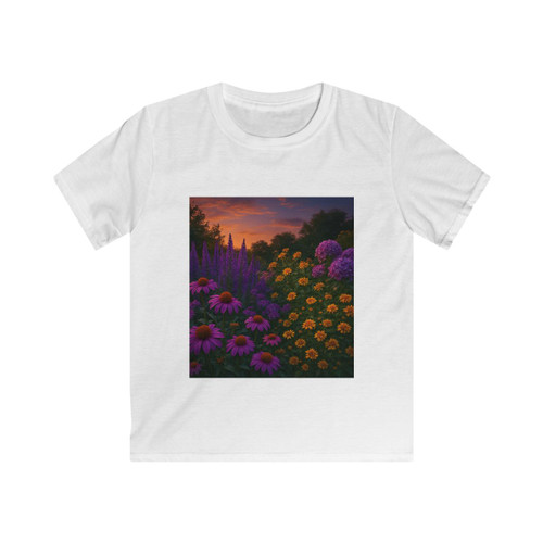 Ethereal Twilight Garden - Kids Softstyle Tee