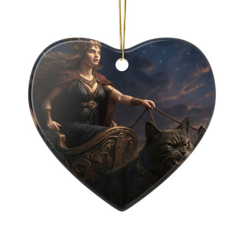 Freyja's Chariot - Ceramic Ornaments, 1-Side Print