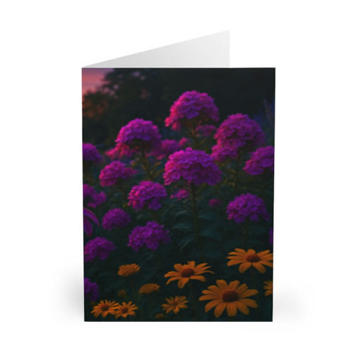Ethereal Twilight Garden - Greeting Cards (5 Pack)