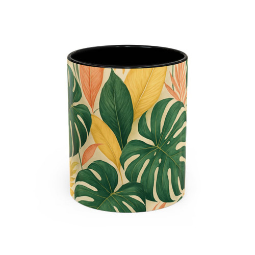 Tropical Leaf Fusion - Accent Coffee Mug (11, 15oz)