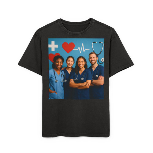 Healing Hearts United - Men's Acid Washed Heavy Oversize Tee