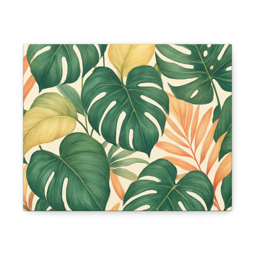 Tropical Leaf Fusion - Stretched Canvas