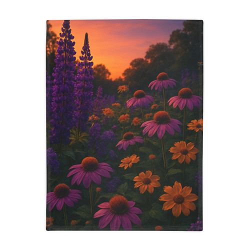 Ethereal Twilight Garden - Plush Fleece Blanket