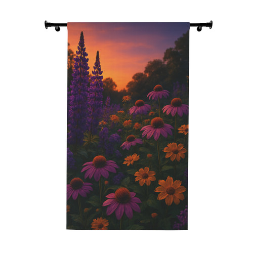 Ethereal Twilight Garden - Window Curtains (1 Piece)