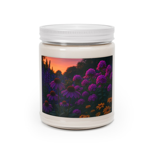 Ethereal Twilight Garden - Scented Soy Candles with White Lid, 9oz