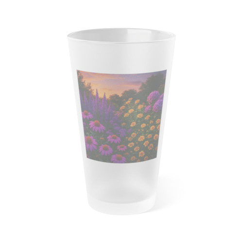 Ethereal Twilight Garden - Frosted Pint Glass, 16oz