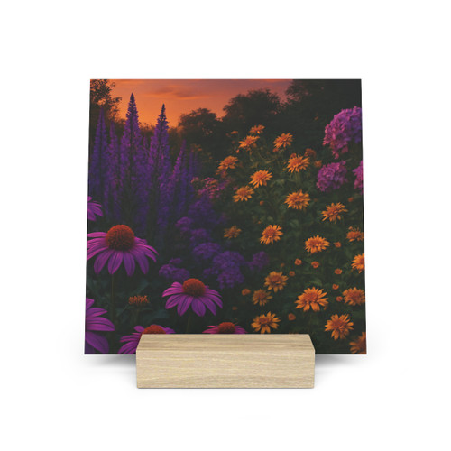 Ethereal Twilight Garden - Gallery Board with Stand