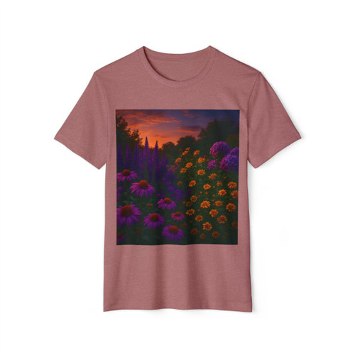 Ethereal Twilight Garden - Unisex Recycled Organic T-Shirt