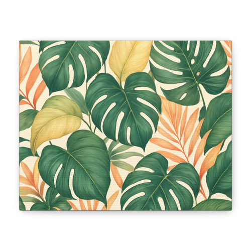 Tropical Leaf Fusion - Matte Canvas, Stretched, 1.25"