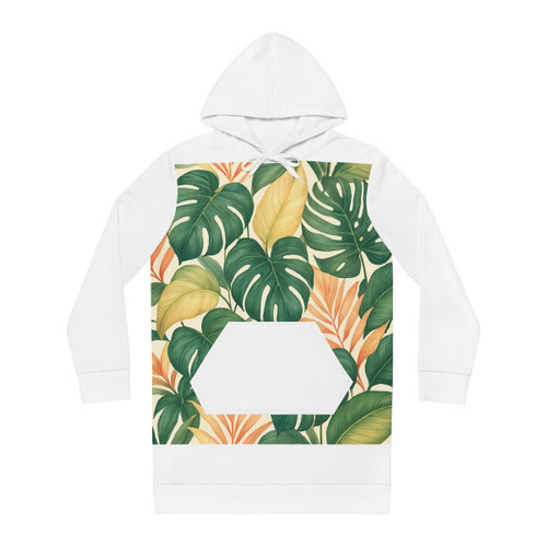 Tropical Leaf Fusion - Women's Hoodie Dress (AOP)