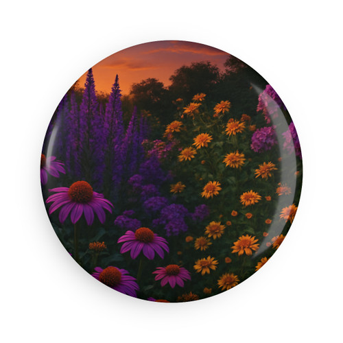 Ethereal Twilight Garden - Button Magnet, Round (1 & 10 pcs)
