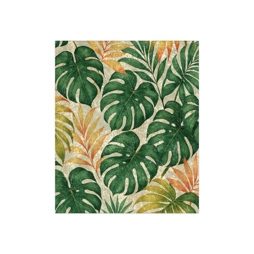 Tropical Leaf Fusion - Crushed Velvet Blanket