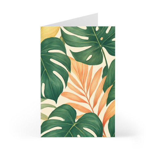 Tropical Leaf Fusion - Greeting Cards (7 pcs)