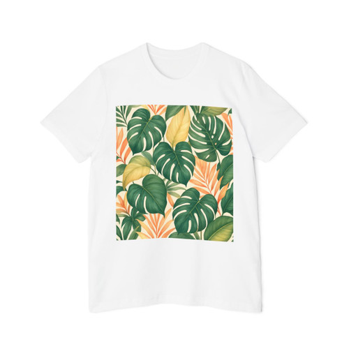 Tropical Leaf Fusion - USA-Made Unisex Short-Sleeve Jersey T-Shirt