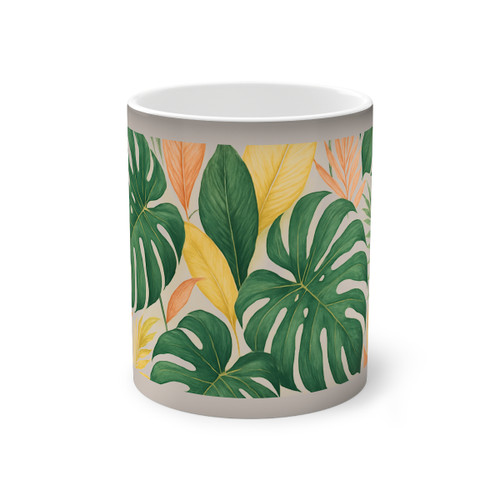 Tropical Leaf Fusion - Color-Changing Mug, 11oz