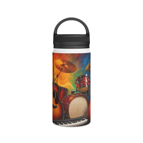 Rhythm of Joy - Stainless Steel Water Bottle, Handle Lid