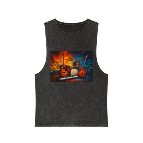 Rhythm of Joy - Unisex Stonewash Tank Top