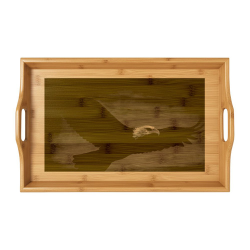 Sacred Eagle Flight - Bamboo Serving Tray (Engraving)