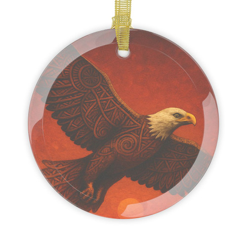 Sacred Eagle Flight - Glass Ornaments