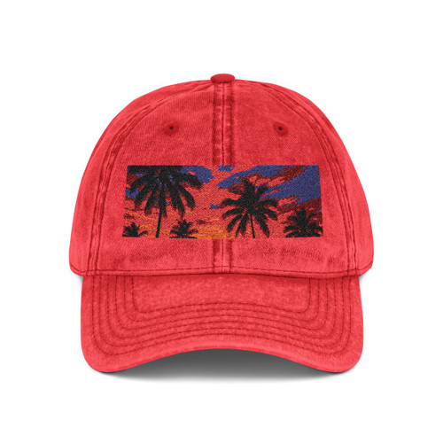 Electric Sunset Vibes - Vintage Cap (Embroidery)