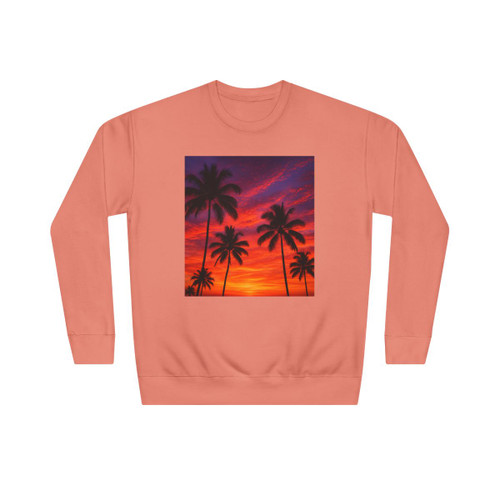 Electric Sunset Vibes - Unisex Crew Sweatshirt