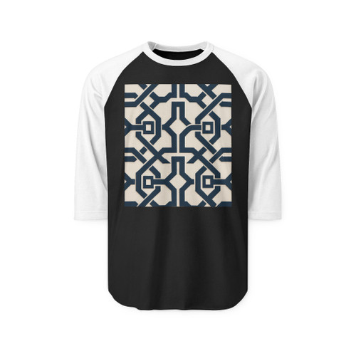 Dynamic Symmetry - Unisex Three-Quarter Sleeve Raglan Shirt