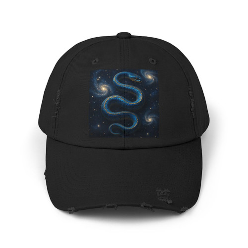 Celestial Serpent Dance - Unisex Distressed Cap