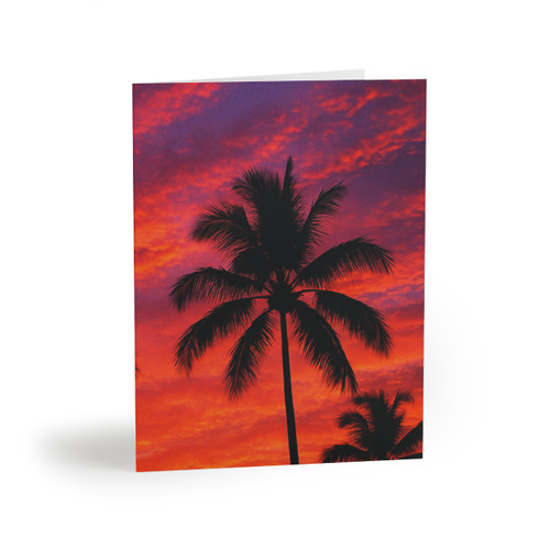 Electric Sunset Vibes - Greeting cards (8, 16, and 24 pcs)