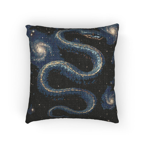 Celestial Serpent Dance - Woven Pillow