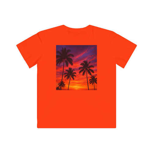 Electric Sunset Vibes - Kids Fine Jersey Tee