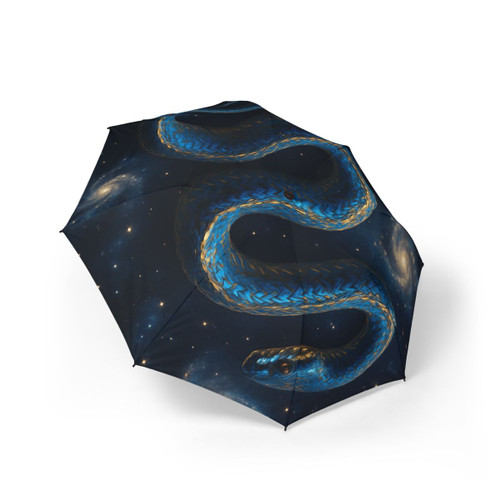 Celestial Serpent Dance - Semi-Automatic Foldable Umbrella