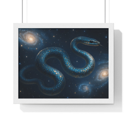 Celestial Serpent Dance - Horizontal Framed Poster