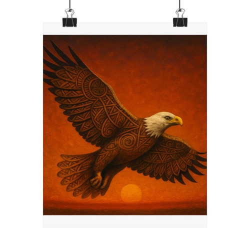 Sacred Eagle Flight - Matte Vertical Posters
