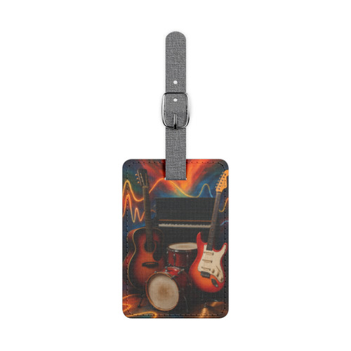Rhythm of Joy - Saffiano Polyester Luggage Tag, Rectangle
