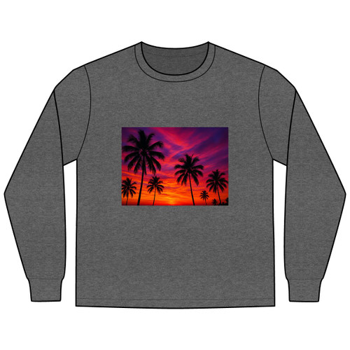 Electric Sunset Vibes - Men's Long Sleeve Tee