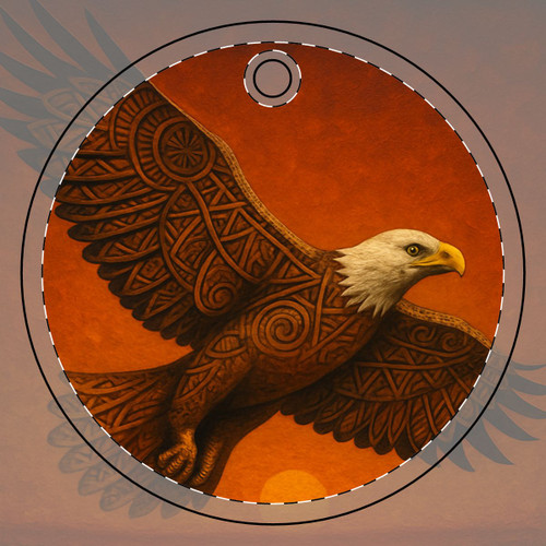 Sacred Eagle Flight - Ceramic Ornament, 2-Side Print