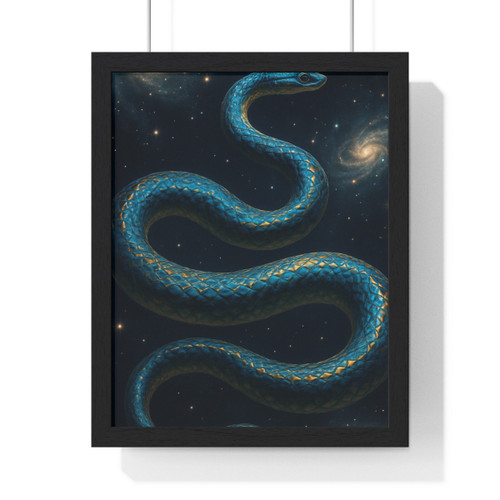 Celestial Serpent Dance - Vertical Framed Poster