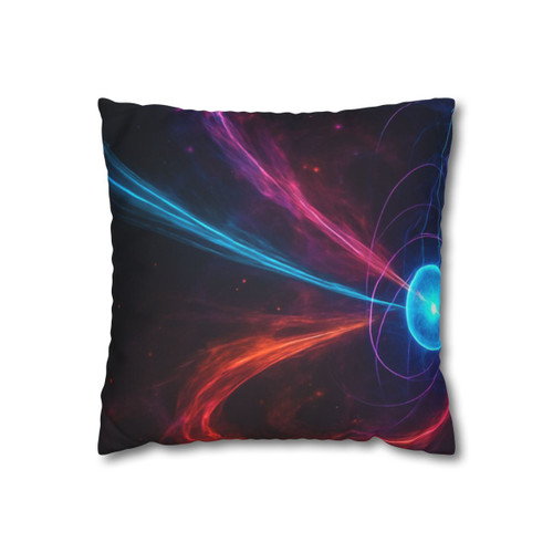 Quantum Pulse - Faux Suede Square Pillowcase