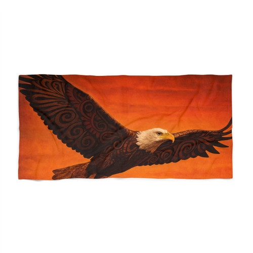 Sacred Eagle Flight - Beach Towel
