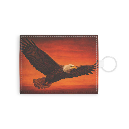 Sacred Eagle Flight - Saffiano Leather Card Holder