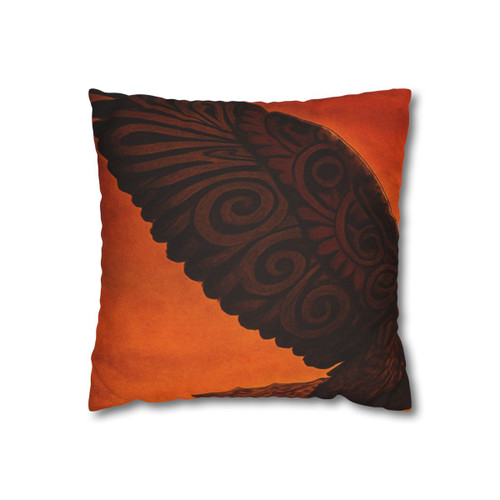 Sacred Eagle Flight - Spun Polyester Square Pillowcase