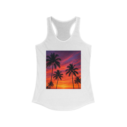 Electric Sunset Vibes - Women's Ideal Racerback Tank