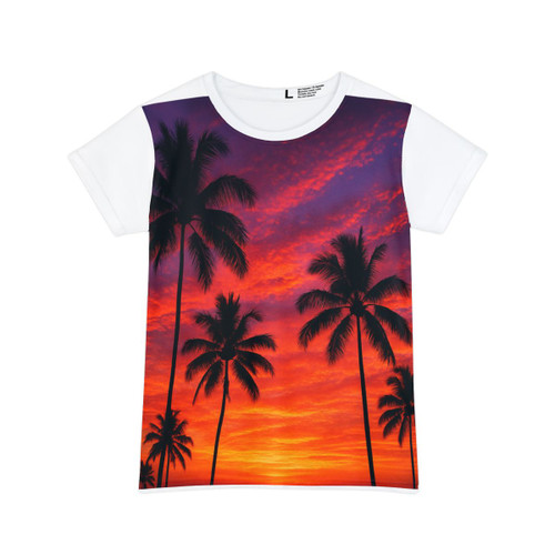Electric Sunset Vibes - Women's Short Sleeve Shirt (AOP)