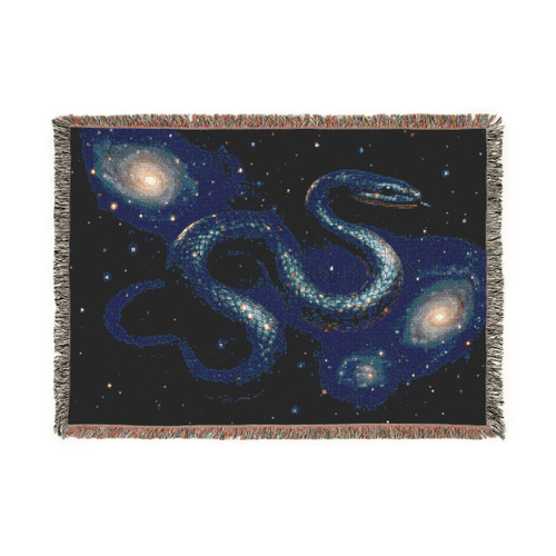 Celestial Serpent Dance - Woven Blanket